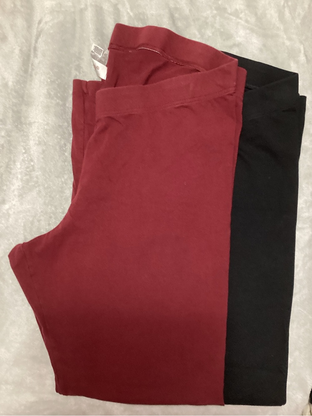 Old Navy Burgundy and Black Leggings Duo